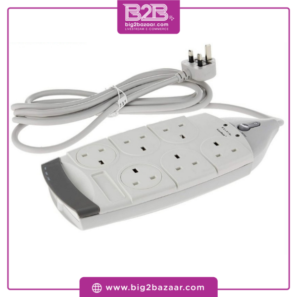 BELKIN 6 Socket Surge Protector with Tel & Aerial Cable Port (4M)